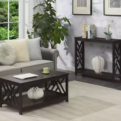 Espresso Cut-Out Sides Coffee Table