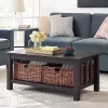 Espresso Traditional Wooden Basket Coffee Table
