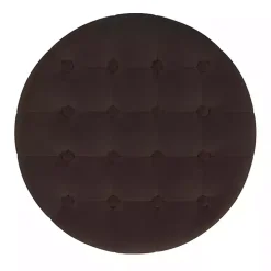 Espresso Velvet Tufted Storage Ottoman