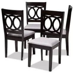 Espresso Wood Lenoir Dining Chairs, Set of 4