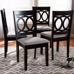 Espresso Wood Lenoir Dining Chairs, Set of 4