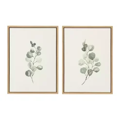 Eucalyptus Sprigs Framed Canvas Prints, Set of 2