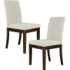 Everly Taupe Upholstered Dining Chairs, Set of 2