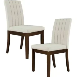 Everly Taupe Upholstered Dining Chairs, Set of 2