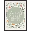 Family Blessing Floral Framed Wall Plaque