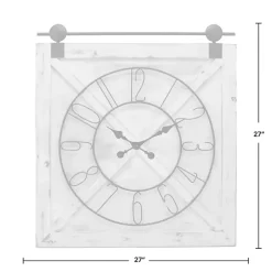 Farmstead Wooden Barn Door Clock