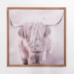 Felt Highland Cow Framed Art Print