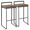 Fiji Brown Stackable Bar Stools, Set of 2