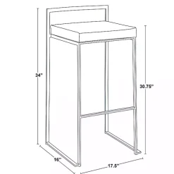 Fiji Brown Stackable Bar Stools, Set of 2