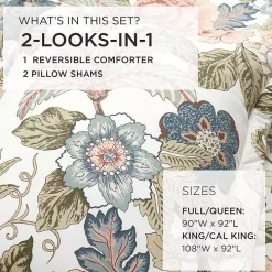 Floral Sydney Reversible 3-pc. Queen Comforter Set