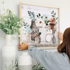 Floral Vase Table Framed Art Print