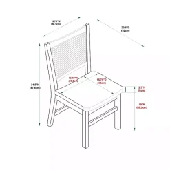 Folding Rattan Cane Back Cushioned Chair