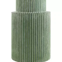 Forest Green Ribbed Table Lamp