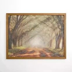Forest Lined Path Framed Art Print