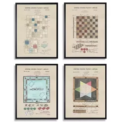 Game Boards Patents Framed Art Prints, Set of 4