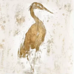 Gilded Heron I Canvas Art Print