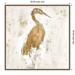 Gilded Heron I Canvas Art Print
