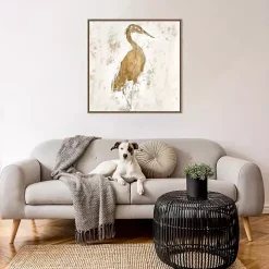 Gilded Heron I Canvas Art Print