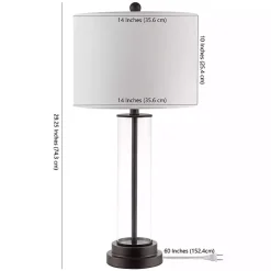 Glass Column Cassian Table Lamp