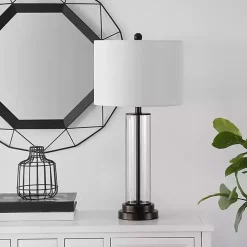 Glass Column Cassian Table Lamp