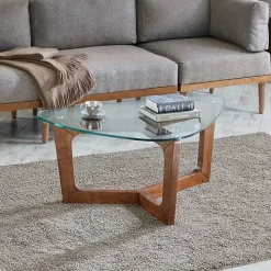 Glass Triangular Walker Coffee Table