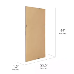 Glossy Black Frame Leaning Mirror