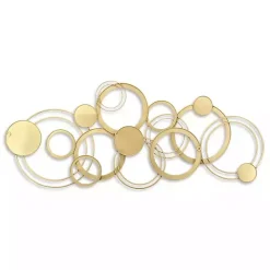 Gold and Silver Metal Multi Ring Wall Plaque