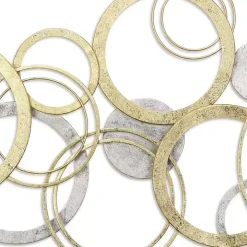 Gold and Silver Metal Multi Ring Wall Plaque