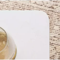 Gold and White Credele Accent Table