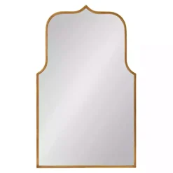 Gold Arched Scallop Wall Mirror