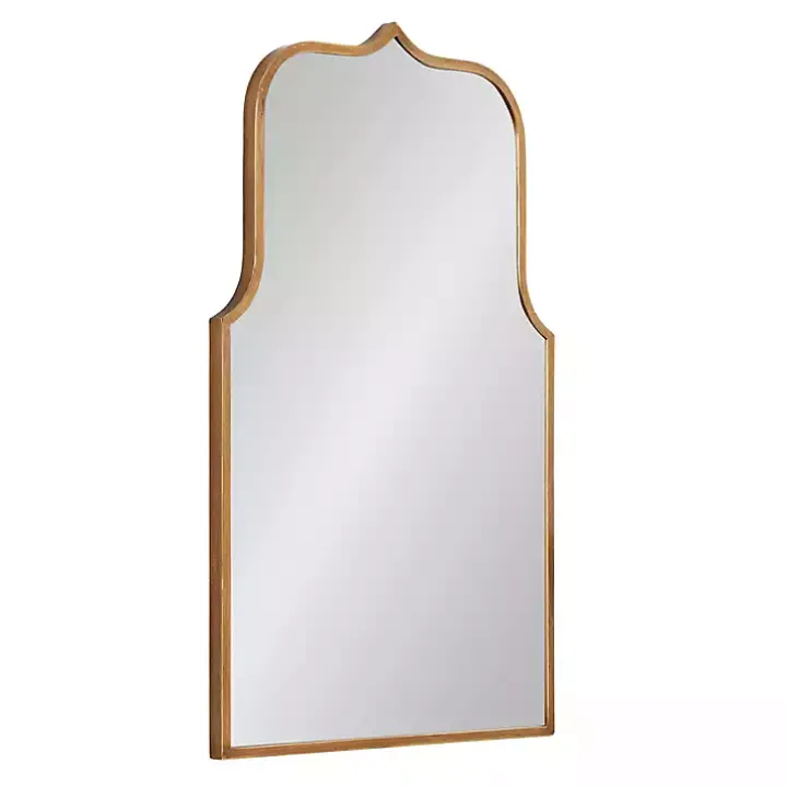 Gold Arched Scallop Wall Mirror