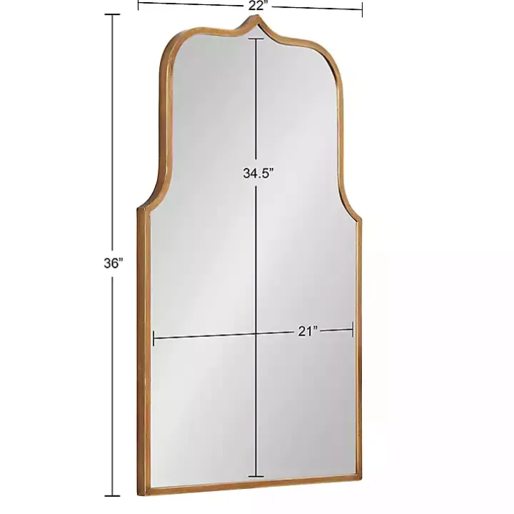 Gold Arched Scallop Wall Mirror