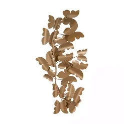 Gold Butterflies in Flight Wall Plaque