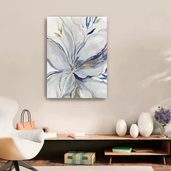 Gold Charcoal Bloom Canvas Art Print, 24x32 in.