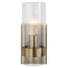 Gold Cylinder Glass Shade Wall Sconce