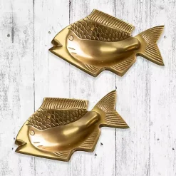 Gold Fish Soap Dishes, Set of 2