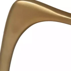 Gold Metal and Marble Modern Abstract Accent Table