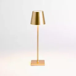 Gold Metal LED Cordless Touch Lamp