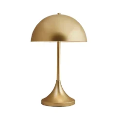 Gold Metal 2-Light Dome Table Lamp