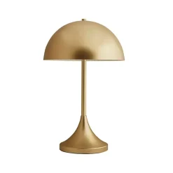Gold Metal 2-Light Dome Table Lamp