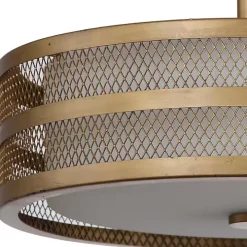 Gold Metal Mesh Flush Mount Light
