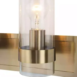 Gold Metal 3-Shade Vanity Light