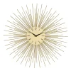Gold Metal Sunburst Wall Clock
