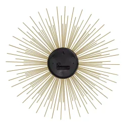 Gold Metal Sunburst Wall Clock
