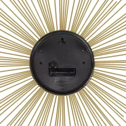 Gold Metal Sunburst Wall Clock