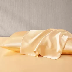 Gold Satin King 2-pc. Pillow Case Set