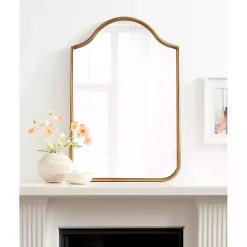 Gold Scalloped Arch Fellows Wall Mirror