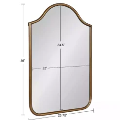 Gold Scalloped Arch Fellows Wall Mirror