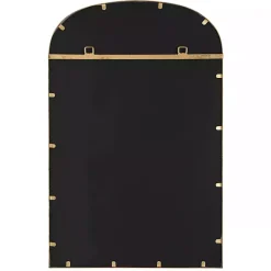 Gold Simple Round Top Wall Mirror