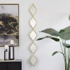 Gold Slim Stacked Raindrop Wall Mirror